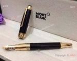 Replica Mont Blanc Mini Meisterstuck Black & Gold Fountain Pen - Buy Now